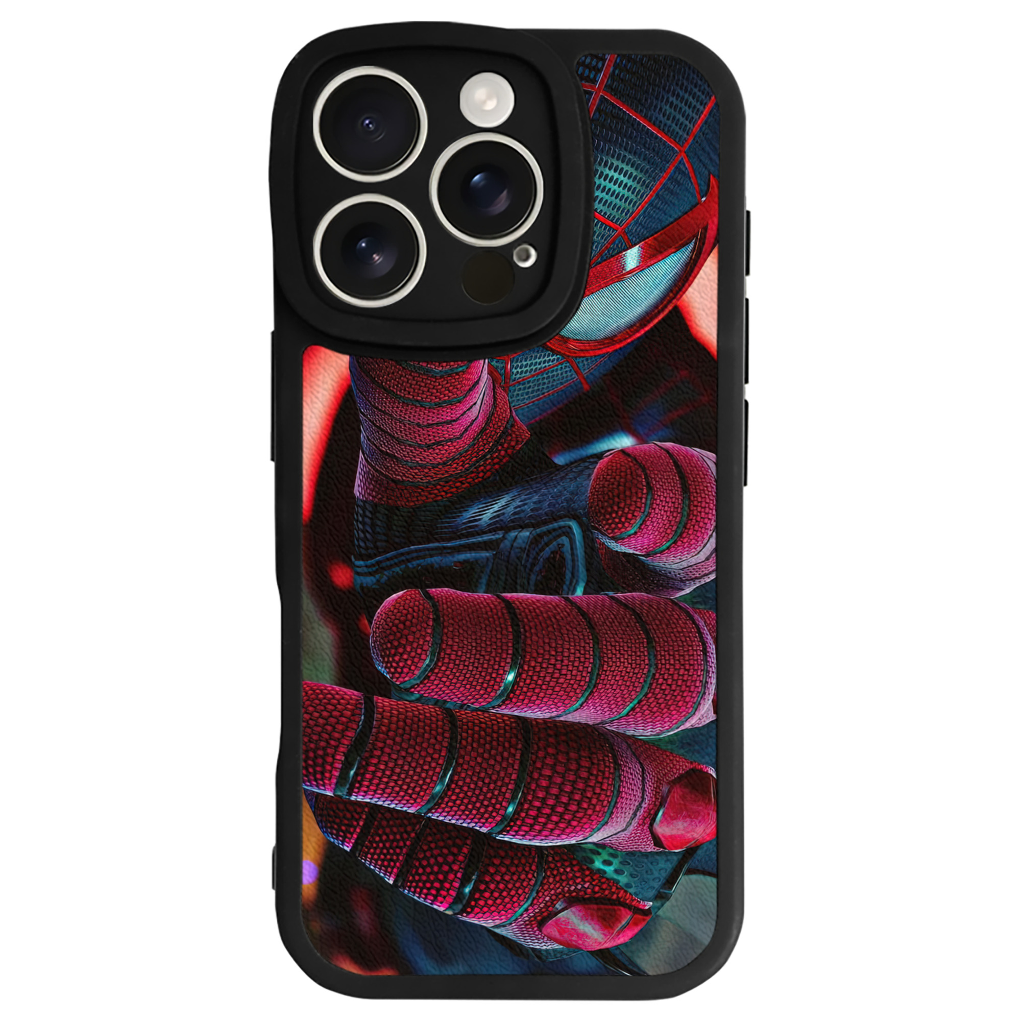 Spider Man スパイダーマン 【iPhone 16シリーズ対応】シリコンスマホケース（レザー調） 材質：シリコン
